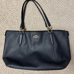 Navy Blue Coach Tote Purse